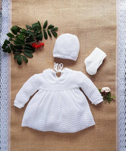 Sukienka ażurowa SU1B Marija - biały