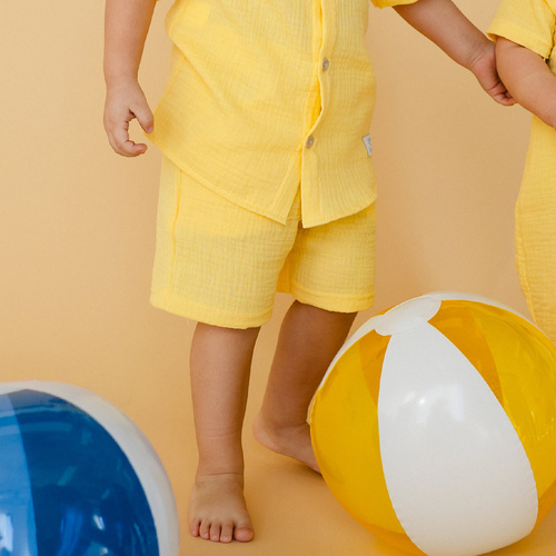 Szorty muślinowe Elephant Eevi- żółte