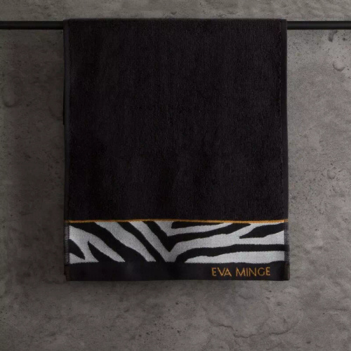 Ręcznik Eva Minge Eva 22 pantera zebra Eurofirany czarny 