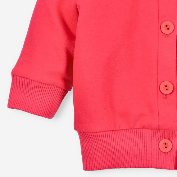 Bluza dresowa z bawełny organicznej Kolorowy Las Nini malinowy