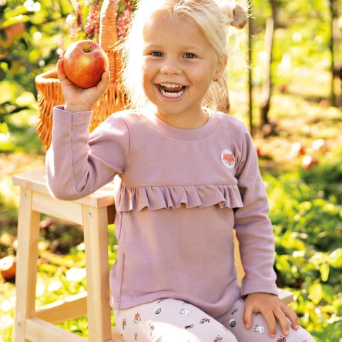 Bluza z falbanką Adventure Ewa Klucze- fioletowa