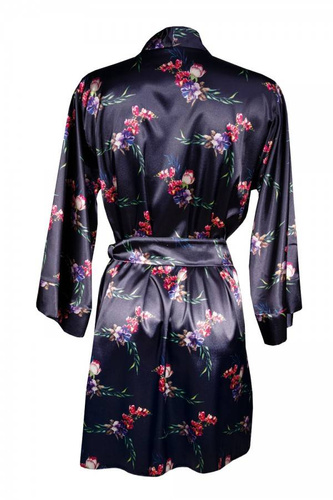 Podomka damska Flowers  DKaren DK-P-granatowy 009