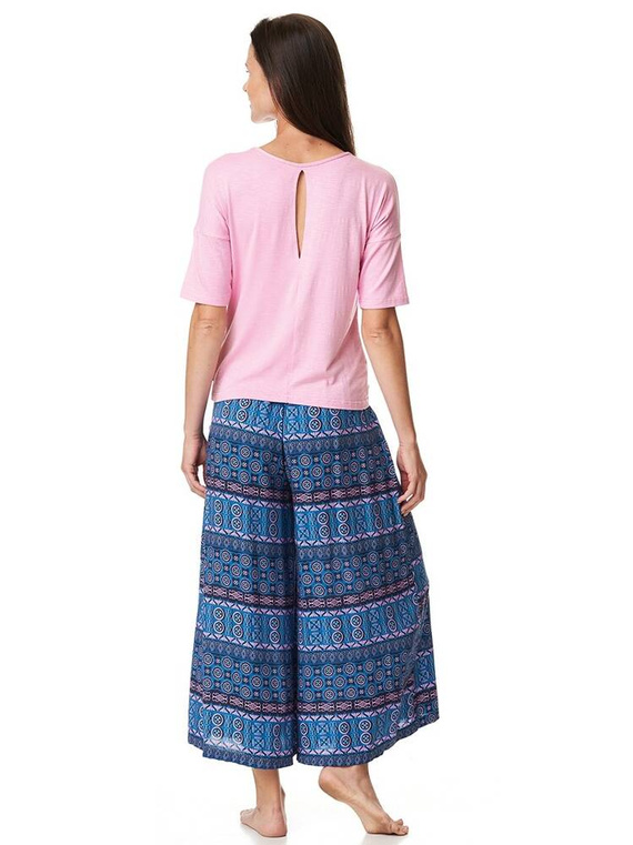 Piżama Damska LHS 966 Key różowy granatowy