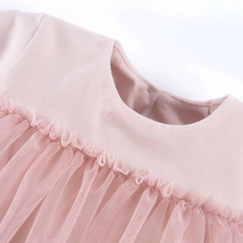 Sukienka tiul z długim rękawem Ceremony Eevi - różowy