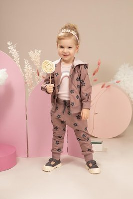 Bluza z kapturem Happiness Pinokio - ciemny róż/druk