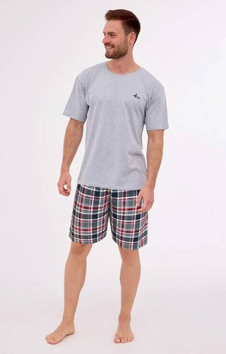 Piżama męska 326/284 Wild Horse 3 Cornette szary jasny