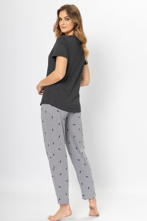 Piżama damska 1329 Mili Leveza grafitowy