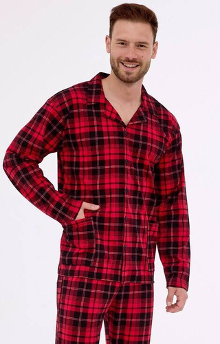 Piżama męska rozpinana 905/277 Cornette czerwony