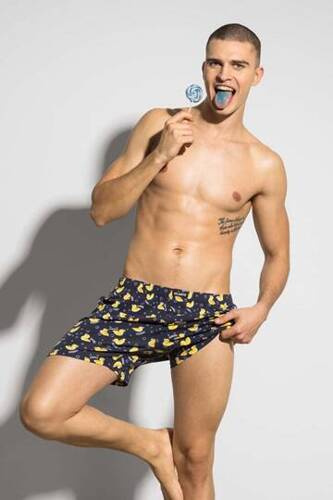 Bokserki męskie 2MBX-047 A'3 Atlantic- niebieski-granat