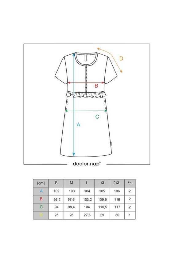 TM.4543 Koszula Nocna ciążowa i do karmienia Doctor Nap - papaya