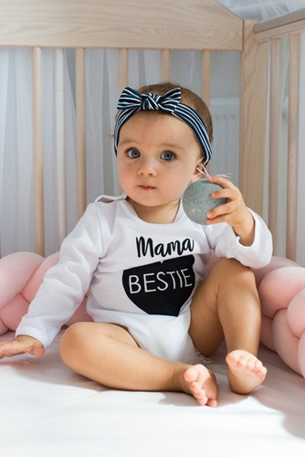 551219126 Body z długim rękawem "Mama is my bestie" Oscar Kids