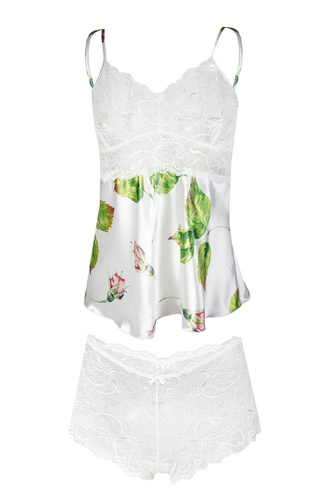  Komplet piżama damska Flowers DKaren - DK-KA czarny