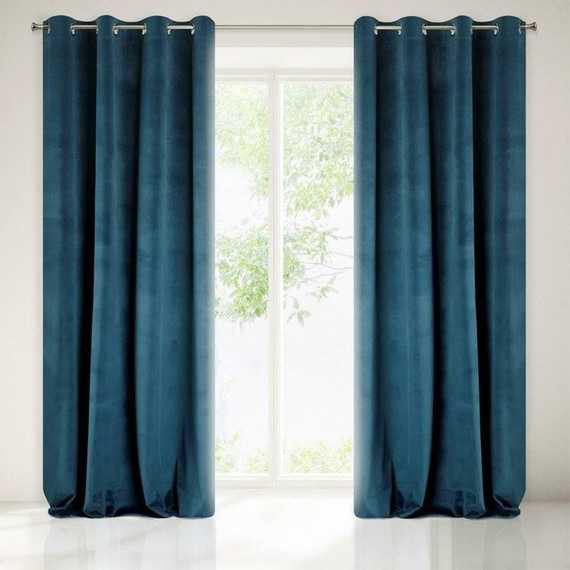 Zasłona gotowa zaciemniająca Vellis Eurofirany ciemny różowy