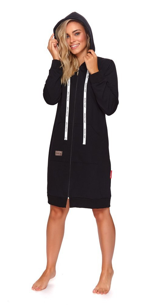 SMZ.4136 Szlafrok damski Doctor Nap - black
