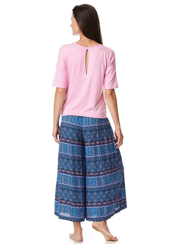 Piżama Damska LHS 966 Key różowy granatowy