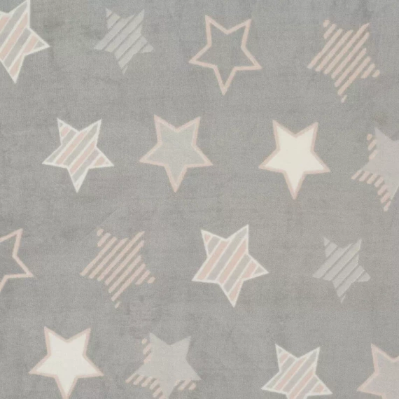 Pościel welurowa gwiazdki Flano 4 Eurofirany szary
