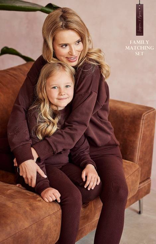 Bluza dresowa 3024 Selena Taro- brązowa