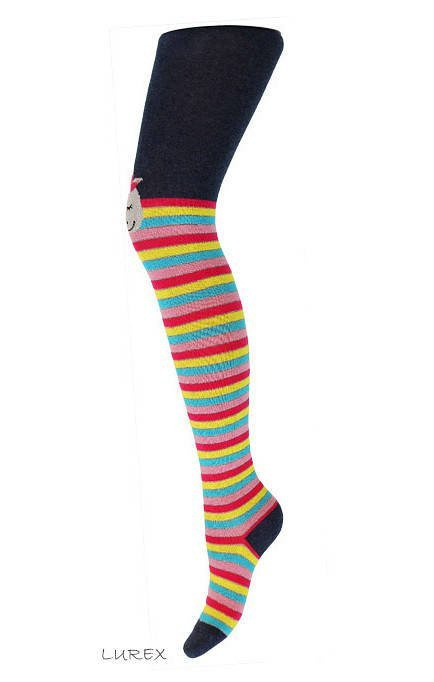 W28.01N Rajstopy Dziewczęce - navy 276