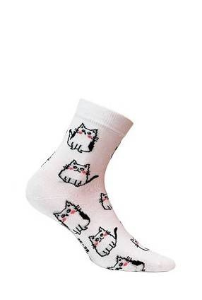 G84.01N Skarpety Damskie wzorowane Gatta 766 white/lurex