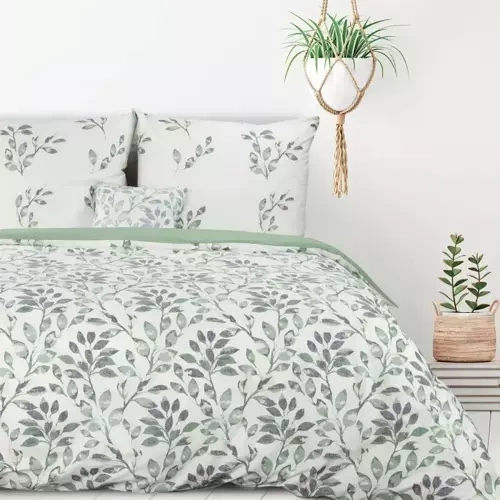 Pościel z mikrofibry liście Clarissa Desing91 zielony