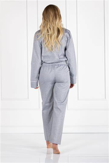 Piżama damska rozpinana Eve Momenti Per Me grey