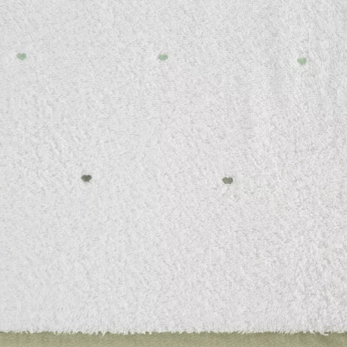 Niemowlęce okrycie kąpielowe Baby 60 Serca Eurofirany biały/miętowy 