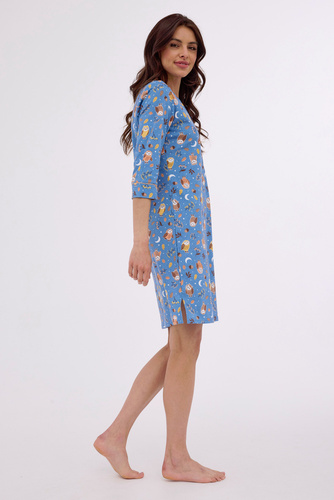 Koszula rozpinana 485/383 Owls 3 Cornette niebieski 