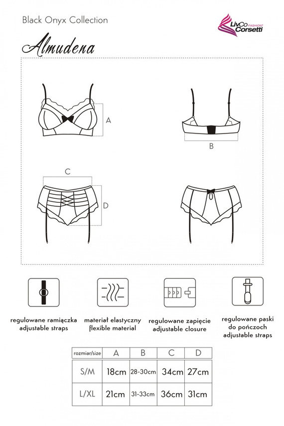 Komplet Almudena LC 90488 Black Onyx Collection LivCo Corsetti Fashion