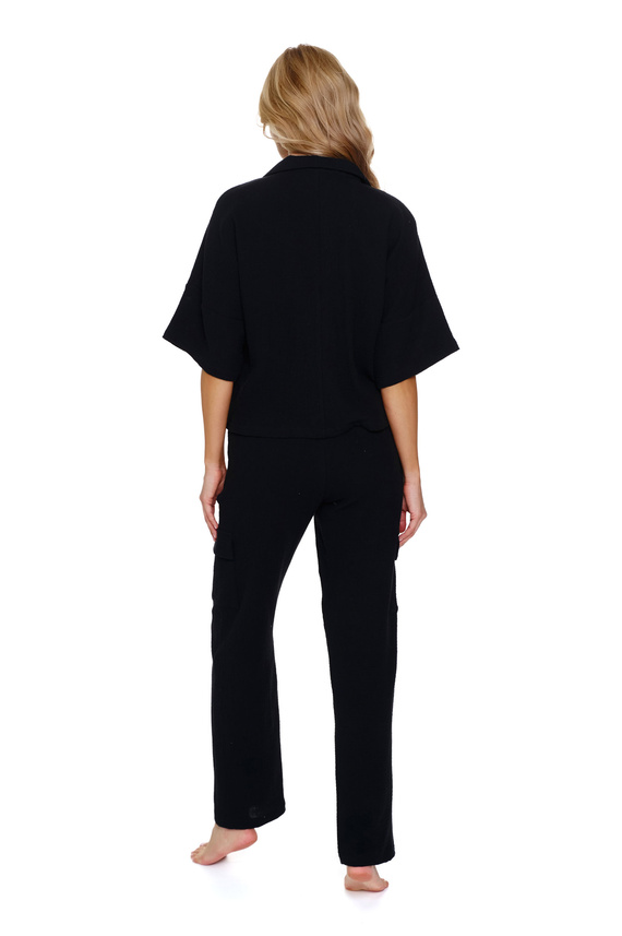 PM.7236 Piżama Damska Muślin Doctor Nap - black
