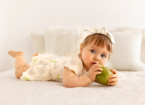 Sukienkobody krótki rękaw "Sweet Pears" Makoma 