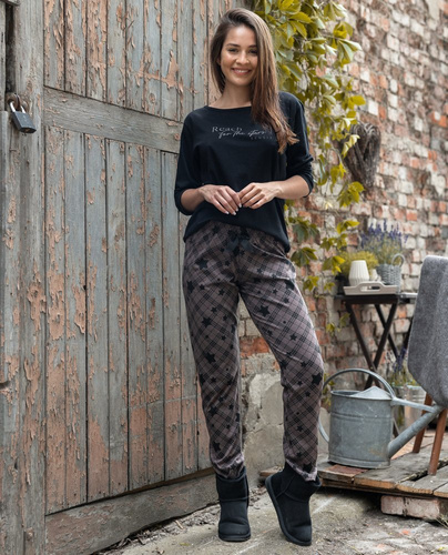 Sensis Piżama damska Reach For The Stars - czarny-brązowy