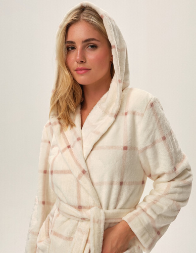 Szlafrok damski 41877 Fina Henderson - kremowy