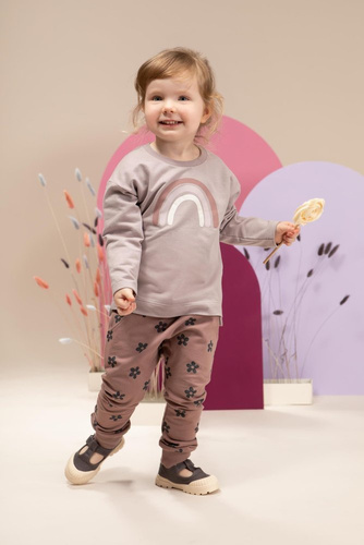 Bluza wciągana z nadrukiem Happiness Pinokio - szary 