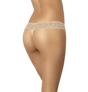Stringi damskie z koronką Comfo Teyli - beżowe
