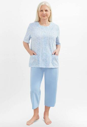 Piżama damska 200 Maria I Martel błękitny 13