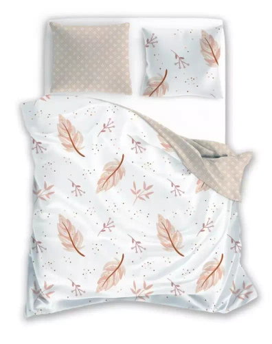 Pościel z mikrofibry Harmony 8 liście Faro beżowy