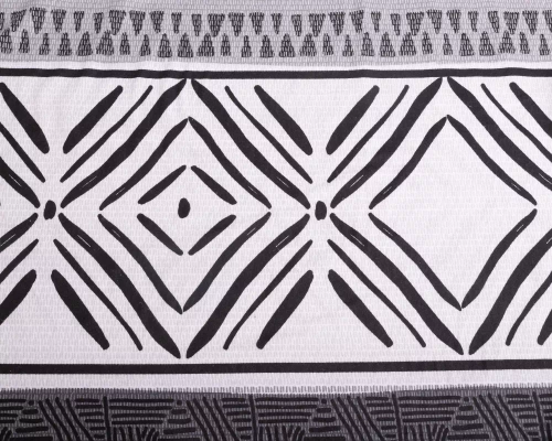 Pościel flanelowa ornamenty F-91 Matex szary/grafitowy