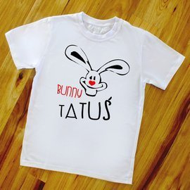 "BUNNY TATUŚ" Bluzka dla taty Moocha biały