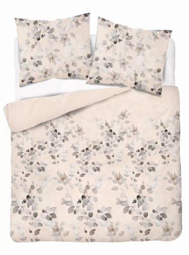 Pościel satynowa gałązki 5084 B Home Satin Detexpol kremowy