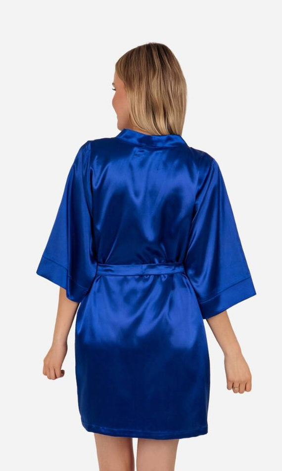 Szlafrok damski satynowy Vesna ByShelly - chabrowy