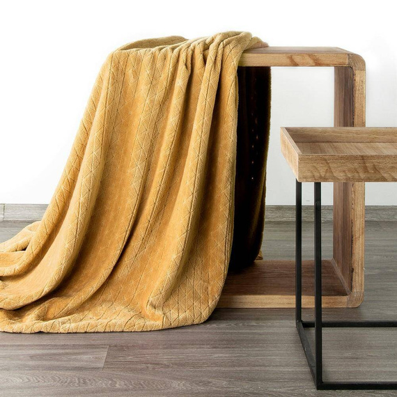 Koc narzuta z mikrofibry Cindy 4 Eurofirany srebrny