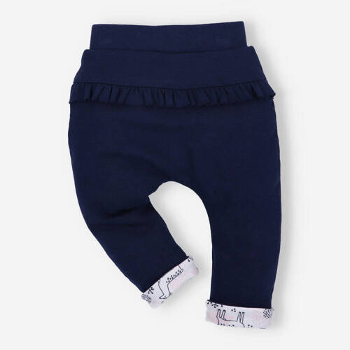 Spodnie dresowe z bawełny organicznej Jelonki Nini granatowy