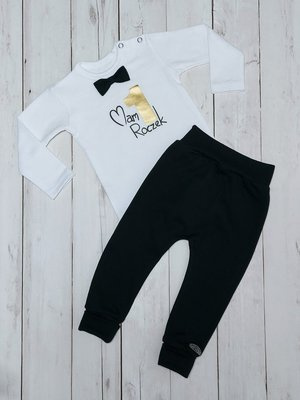 Body z długim rękawem dla chłopca "Roczek" Bambarillo - złoty