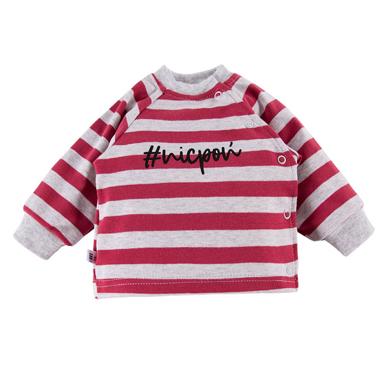 Bluzka niemowlęca 2-pak Ancymon Eevi- szary/czerwony