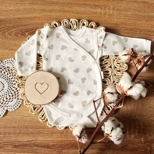 Body kopertowe z długim rękawem BD14226 Serca Mamatti