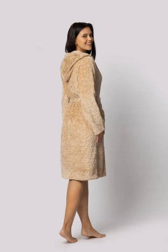 Szlafrok damski Leopard Envie beige 