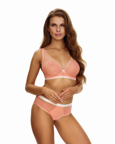 Biustonosz miękki bralette 2450 Lupoline- brzoskwinia