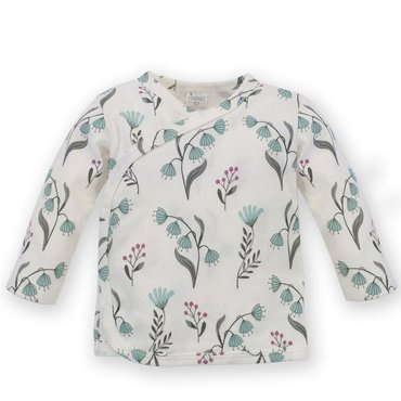 Kaftanik niemowlęcy wiązany "My Garden" Pinokio - ecru druk