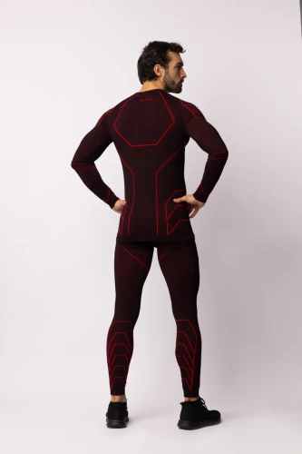 Rapid Spodnie termoaktywne męskie Spaio black/red