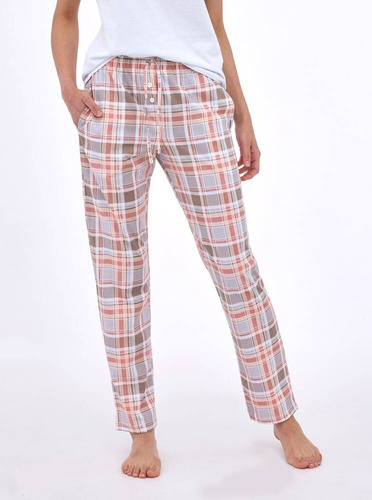 690/40 Spodnie piżamowe Cornette beżowy-kratka